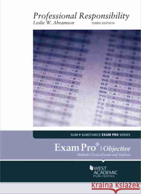 Exam Pro on Professional Responsibility Leslie W. Abramson 9781647083847 West Academic - książka