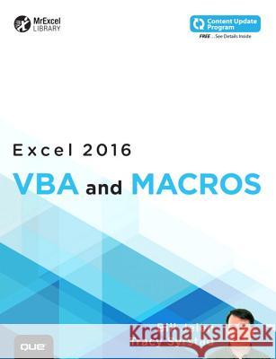 Excel 2016 VBA and Macros Jelen, Bill 9780789755858 Que - książka