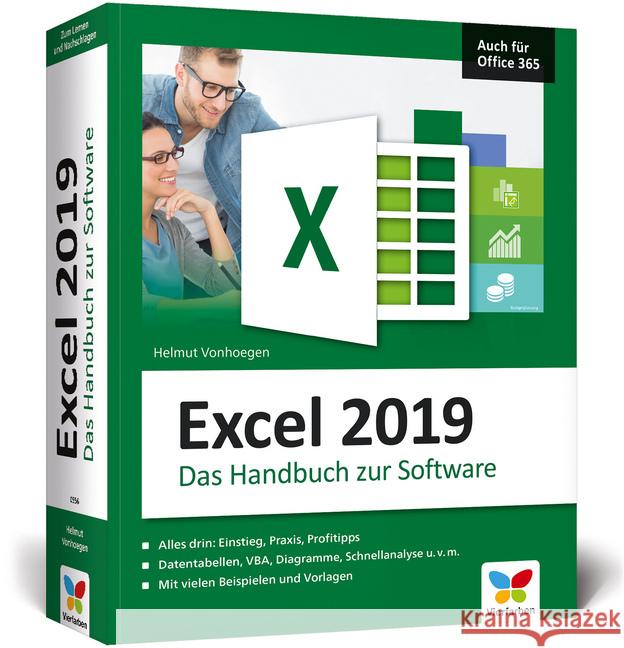 Excel 2019 : Das Handbuch zur Software. Auch für Office 365 Vonhoegen, Helmut 9783842105560 Vierfarben - książka