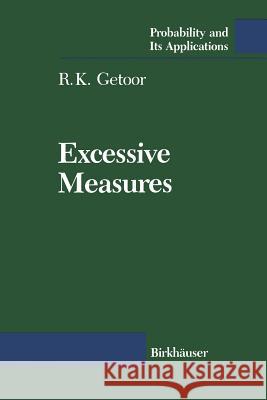 Excessive Measures R. K. Getoor 9781461280361 Birkhauser - książka