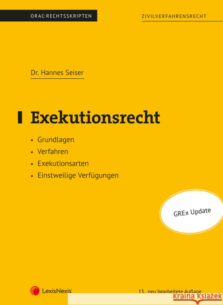 Exekutionsrecht (Skriptum) Seiser, Hannes 9783700781608 LexisNexis Österreich - książka