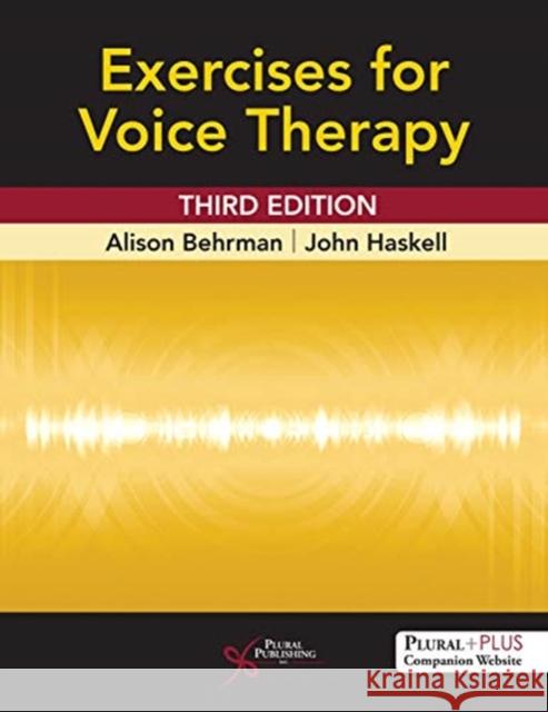 Exercises for Voice Therapy Alison Behrman John Haskell  9781635501834 Plural Publishing Inc - książka