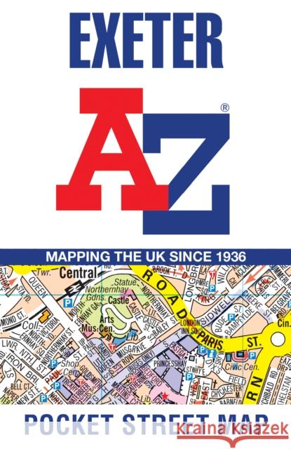 Exeter A-Z Pocket Street Map A-Z maps   9780008388072 HarperCollins Publishers - książka