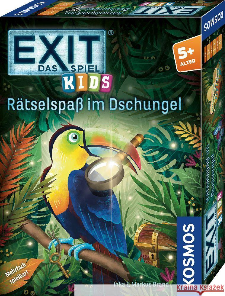 EXIT® - Das Spiel Kids: Rätselspaß im Dschungel Brand, Inka, Brand, Markus 4002051683375 Kosmos Spiele - książka