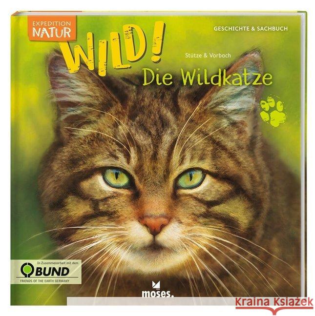 Expedition Natur: WILD! Die Wildkatze : Geschichte & Sachbuch. In Zusammenarbeit mit dem BUND Stütze, Annett; Vorbach, Britta 9783964550446 moses. Verlag - książka