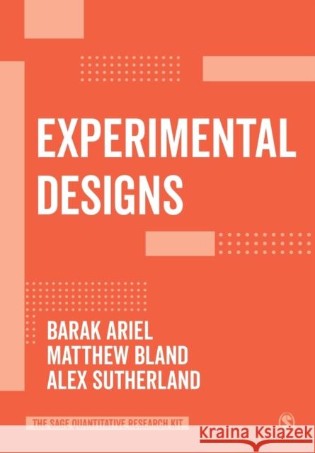 Experimental Designs Ariel, Barak 9781526426628 Sage Publications Ltd - książka