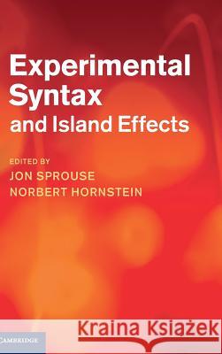 Experimental Syntax and Island Effects Jon Sprouse 9781107008700  - książka