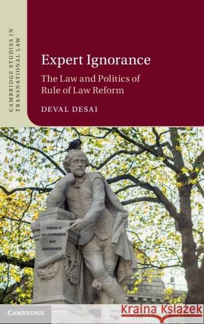 Expert Ignorance: The Law and Politics of Rule of Law Reform Deval Desai 9781009284721 Cambridge University Press - książka