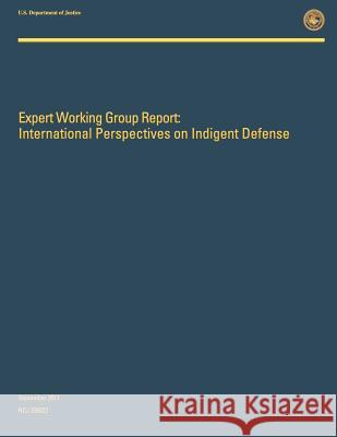 Expert Working Group Report: International Perspectives on Indigent Defense U. S. Department of Justice 9781503090064 Createspace - książka