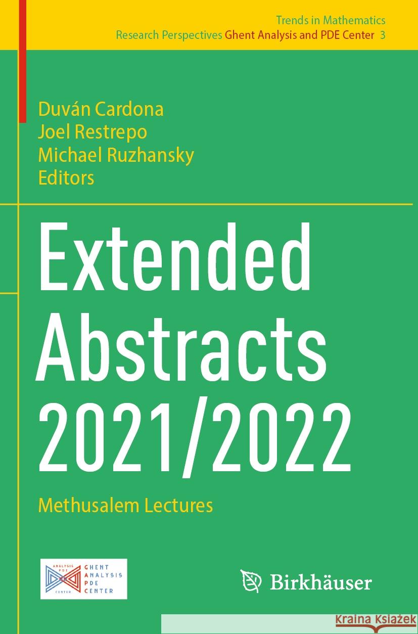 Extended Abstracts 2021/2022  9783031485817 Springer Nature Switzerland - książka