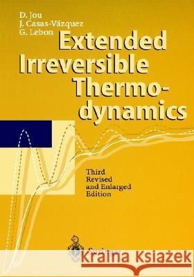 Extended Irreversible Thermodynamics David Jou Jose Casas-Vazquez Georgy Lebon 9783540411567 Springer - książka