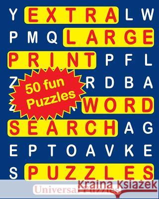 Extra Large Print Word Search Puzzles Universal Puzzles 9781530751280 Createspace Independent Publishing Platform - książka