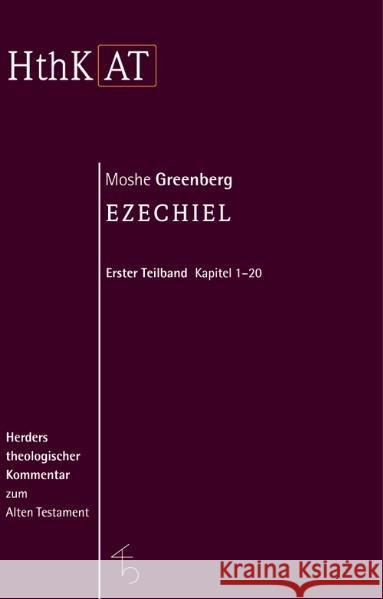 Ezechiel 1-20 Greenberg, Moshe Zenger, Erich  9783451268427 Herder, Freiburg - książka
