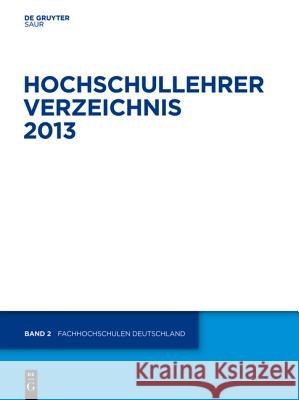 Fachhochschulen Deutschland  9783110302523 Walter de Gruyter - książka