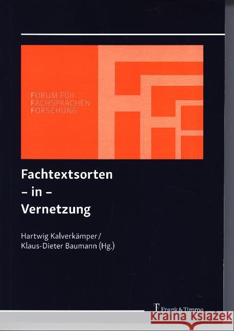 Fachtextsorten - in - Vernetzung  9783865961600 Frank & Timme - książka