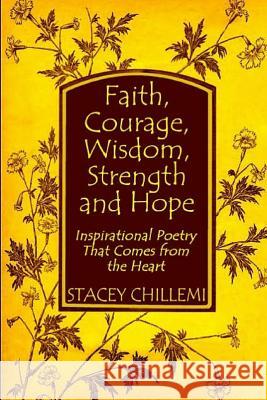 Faith, Courage, Wisdom Strength and Hope: Inspirational Poetry That Comes Straight from the Heart Author Stacey Chillemi 9780557080519 Lulu.com - książka