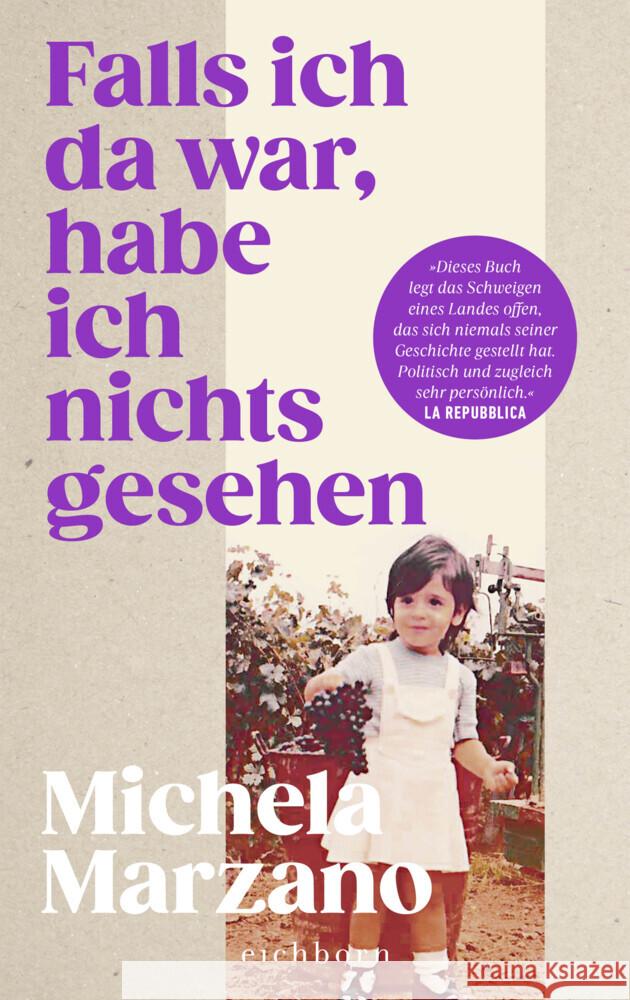 Falls ich da war, habe ich nichts gesehen Marzano, Michela 9783847901501 Eichborn - książka