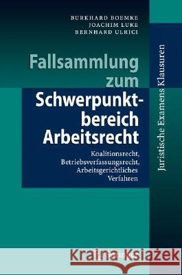 Fallsammlung Zum Schwerpunktbereich Arbeitsrecht: Koalitionsrecht, Betriebsverfassungsrecht, Arbeitsgerichtliches Verfahren Boemke, Burkhard 9783540768494 Not Avail - książka