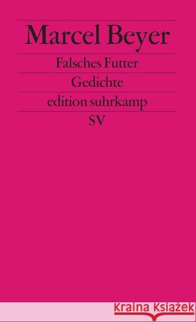 Falsches Futter Marcel Beyer 9783518120057 Suhrkamp Verlag - książka