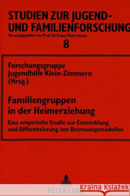 Familiengruppen in der Heimerziehung St. Josephshaus Klein-Zimmern, Steinbacher, Sybille 9783631478639 Peter Lang - książka