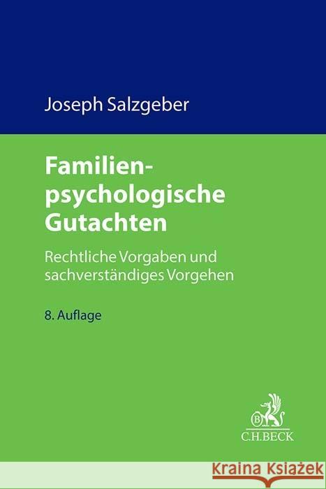 Familienpsychologische Gutachten Salzgeber, Joseph 9783406804625 Beck Juristischer Verlag - książka