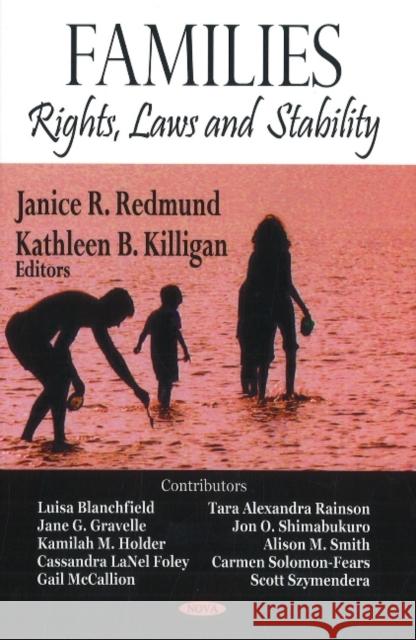 Families: Rights, Laws & Stability Kathleen B Killigan, Janice R Redmund 9781604562033 Nova Science Publishers Inc - książka