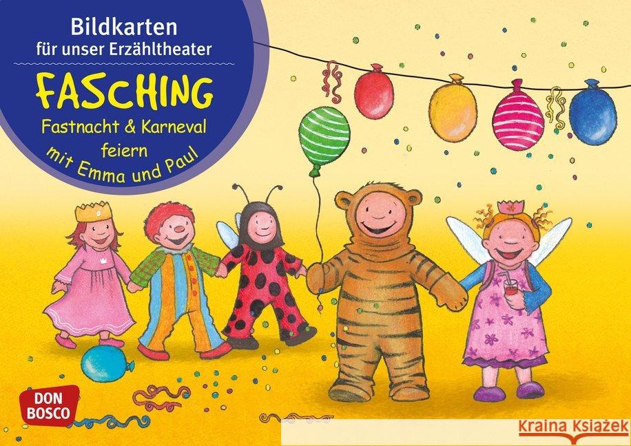 Fasching, Fastnacht & Karneval feiern mit Emma und Paul, Kamishibai Bildkartenset : Entdecken. Erzählen. Begreifen Lehner, Monika 4260179510632 Don Bosco Medien - książka