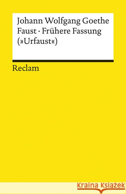 Faust - Frühere Fassung (