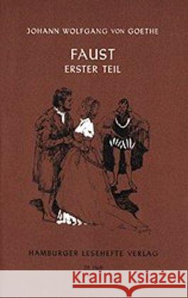 Faust I : Der Tragödie erster Teil Goethe, Johann W. von   9783872910288 Hamburger Lesehefte - książka