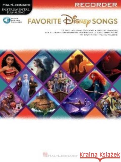 Favorite Disney Songs: Instrumental Play-Along - Recorder  9781705142806 Hal Leonard Corporation - książka