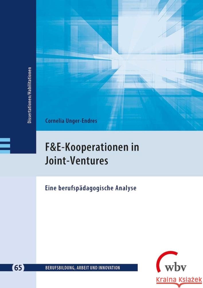 F&E-Kooperationen in Joint-Ventures Unger-Endres, Cornelia 9783763970148 wbv Publikation - książka