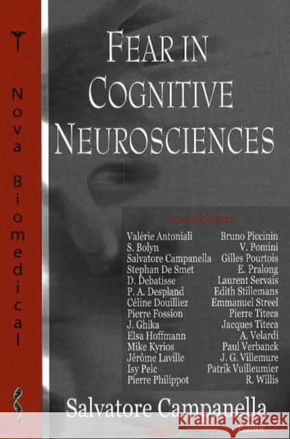 Fear in Cognitive Neurosciences Salvatore Campanella 9781594545023 Nova Science Publishers Inc - książka