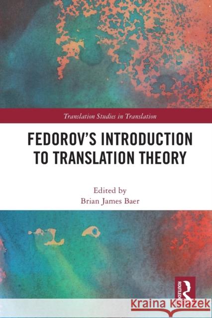 Fedorov's Introduction to Translation Theory  9781138298262  - książka