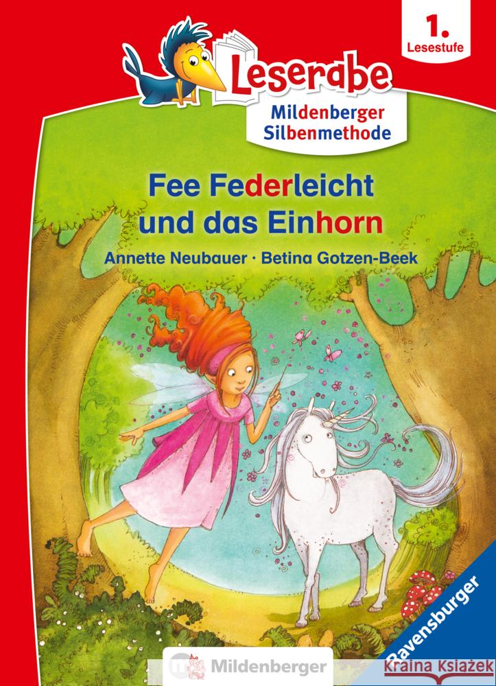 Fee Federleicht und das Einhorn - Leserabe ab 1. Klasse - Erstlesebuch für Kinder ab 6 Jahren (mit Mildenberger Silbenmethode) Neubauer, Annette 9783473462308 Ravensburger Verlag - książka