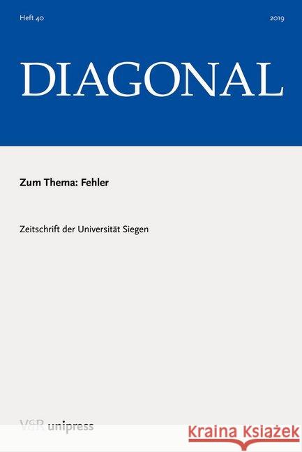 Fehler Hoch, Gero 9783847109983 V&r Unipress - książka