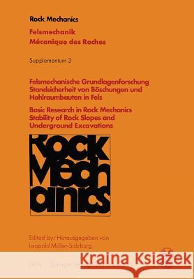 Felsmechanische Grundlagenforschung Standsicherheit Von Böschungen Und Hohlraumbauten in Fels / Basic Research in Rock Mechanics Stability of Rock Slo Müller-Salzburg, L. 9783211812518 Springer - książka
