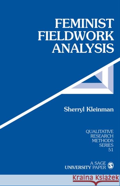 Feminist Fieldwork Analysis Sherryl Kleinman 9781412905497 Sage Publications - książka