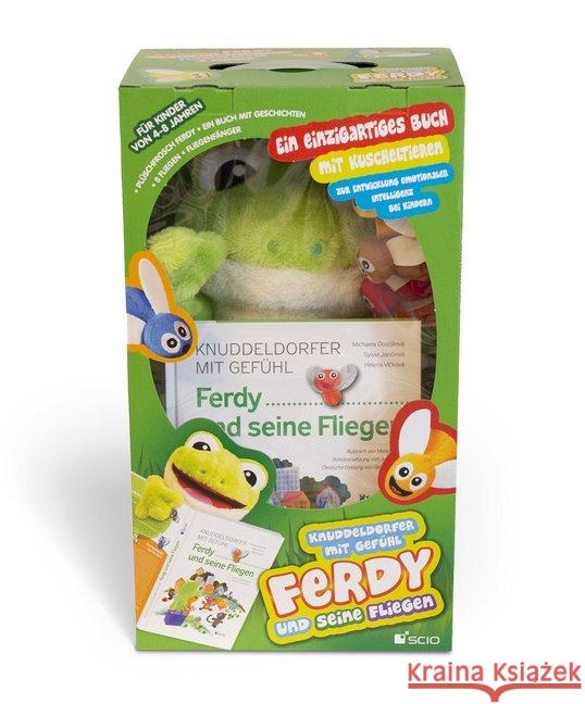 Ferdy und seine Fliegen : Mit Plüschfrosch, 8 Fliegen und Fliegefänger. Knuddeldorfer mit Gefühl  9783981915198 MS Entertainment - książka