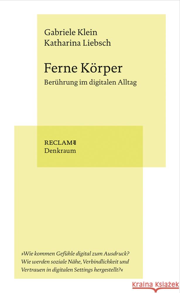 Ferne Körper Klein, Gabriele, Liebsch, Katharina 9783150114124 Reclam, Ditzingen - książka