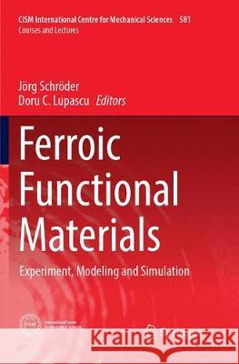 Ferroic Functional Materials: Experiment, Modeling and Simulation Schröder, Jörg 9783319886749 Springer - książka