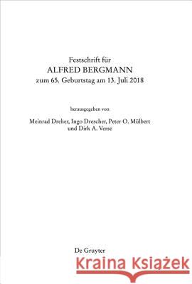 Festschrift Für Alfred Bergmann Zum 65. Geburtstag Am 13. Juli 2018 Dreher, Meinrad 9783110579949 De Gruyter (JL) - książka