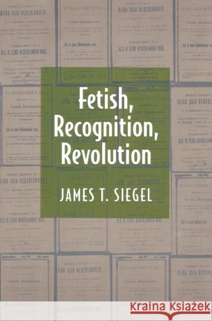 Fetish, Recognition, Revolution James T. Siegel 9780691026527 Princeton University Press - książka