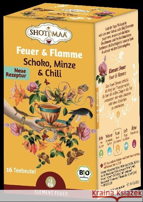 Feuer & Flamme - Feuer, Tee-Aufgussbeutel : Belebe dein Licht - Schoko, Minze & Chili  8717853494734 Hari Tea - książka