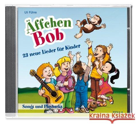 Äffchen Bob, 2 Audio-CDs : 23 Songs und Playbacks zum gleichnamigen Liederbuch Führe, Uli 9783872268679 Fidula - książka