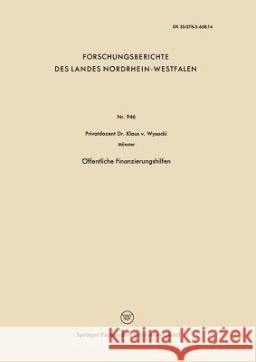 Öffentliche Finanzierungshilfen Wysocki 9783663066262 Vs Verlag Fur Sozialwissenschaften - książka