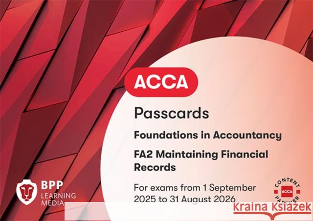 FIA Maintaining Financial Records FA2: Passcards BPP Learning Media 9781035528042 BPP Learning Media - książka