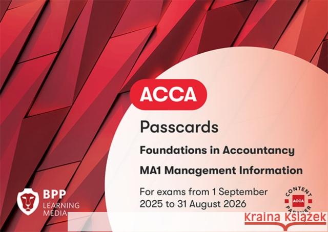 FIA Management Information MA1: Passcards BPP Learning Media 9781035528059 BPP Learning Media - książka