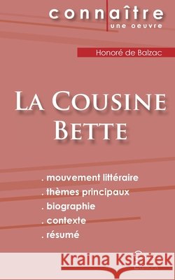 Fiche de lecture La Cousine Bette de Balzac (Analyse littéraire de référence et résumé complet) Honoré de Balzac 9782367886923 Les Editions Du Cenacle - książka