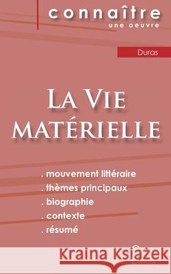 Fiche de lecture La Vie matérielle de Marguerite Duras (Analyse littéraire de référence et résumé complet) Duras, Marguerite 9782759303618 Les Editions Du Cenacle - książka