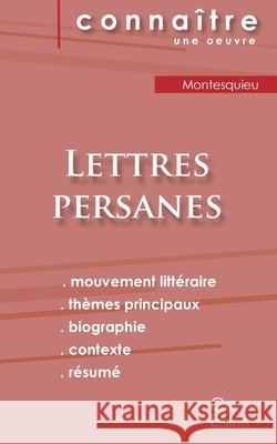 Fiche de lecture Lettres persanes de Montesquieu (analyse littéraire de référence et résumé complet) Montesquieu 9782759309658 Les Editions Du Cenacle - książka